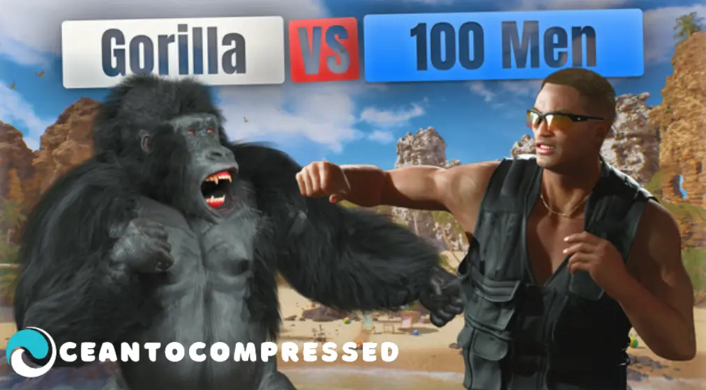 Gorilla Vs 100 Men